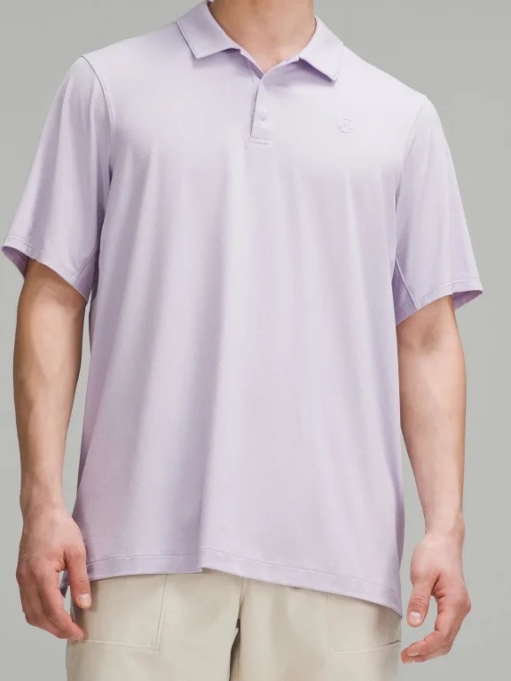 Lululemon Athletica Logo Sport Polo Golf Shirt Lavender Lilac Ether Rare